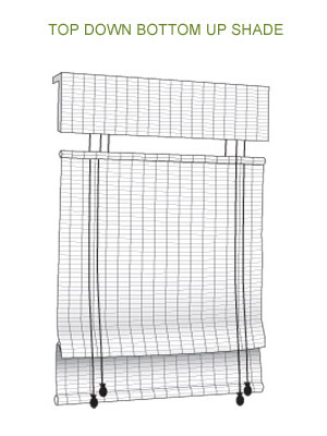 Selecting Top Down Bottom Up Shades (TDBU)